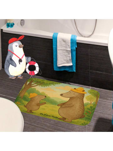 Mr. & Mrs. Panda Badeteppich Bären mit Hut Design ohne Spruch in Weiß