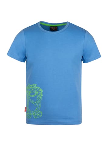 Trollkids T-Shirt "Oppland" in Mittelblau/Grün