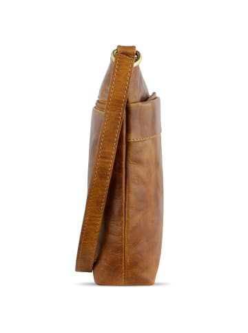 KLONDIKE 1896 Mountain Umhängetasche Leder 20 cm in cognac