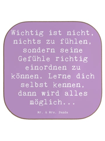 Mr. & Mrs. Panda Coaster Spruch Emotionen ausdrücken Weisheit mi... in Lavendeltraum