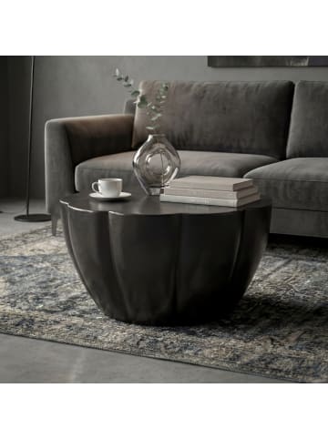 FineBuy Couchtisch in Schwarz / Aluminium / 60x60x36