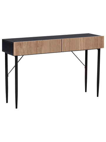Beliani Konsolentisch BLYTHE in Schwarz/Braun - (W) 120 x (H) 75 x (L) 35 cm