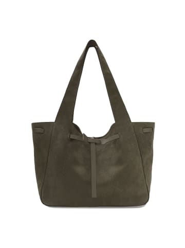 Les Visionnaires Garbriella Shopper Tasche Leder 40 cm moss green