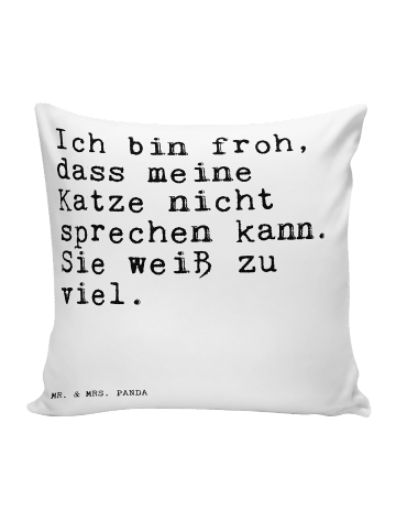Mr. & Mrs. Panda Sitzkissen Ich bin froh, dass... mit Spruch in Weiß