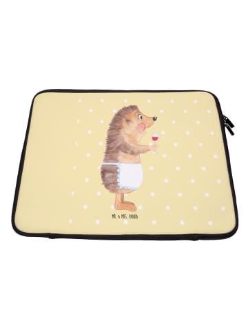 Mr. & Mrs. Panda Notebook Tasche Igel Wein ohne Spruch in Gelb Pastell