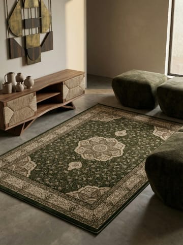 KADIMA DESIGN Teppich Kurzflor Waschbar Orientalisch GEISLER Strapazierfähig OEKO-TEX in Grün