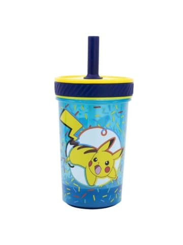 Pokémon Pokémon kippsicherer rutschfester Becher mit Trinkhalm