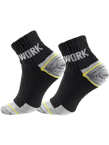 RESLAD Socken Work Kurzschaft in schwarz-6 Paar