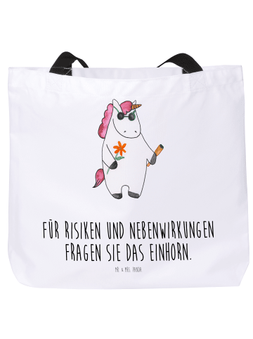 Mr. & Mrs. Panda Shopper Einhorn Woodstock mit Spruch in Weiß