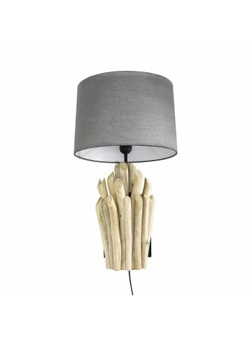 Licht-Erlebnisse Wandlampe (B)30 x (L)30 x (H)55 cm in Holz (Natur) Grau
