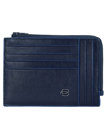 Piquadro Blue Square Special Kreditkartentetui RFID Leder 12,5 cm in blu