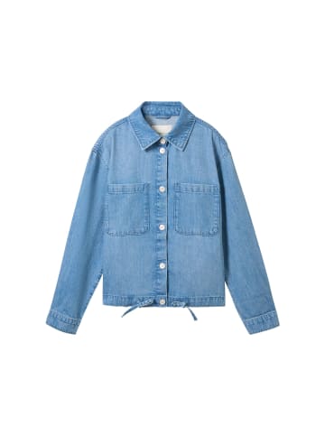 TOM TAILOR Denim Jeansjacke in Used Light Stone Blue Denim