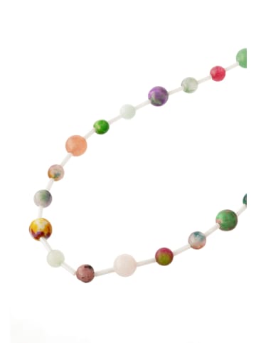 IZIA Women Necklace in White Multicolor