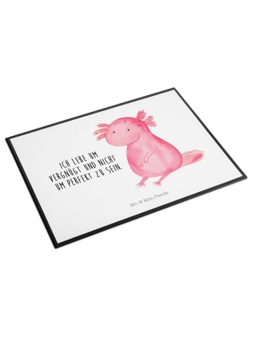 Mr. & Mrs. Panda Schreibunterlage Axolotl Niedlich mit Spruch in Weiß
