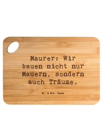 Mr. & Mrs. Panda Holzbrett Spruch Maurer Träume mit Spruch in Braun