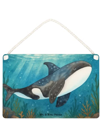 Mr. & Mrs. Panda Wandbild Holz Orca Design ohne Spruch in Weiß