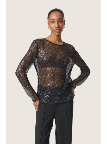Soaked in Luxury Langarm-Bluse SLAdea Slim fit in Black