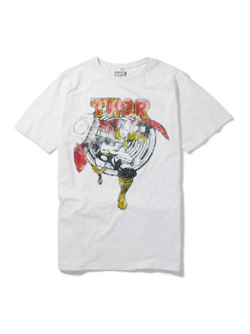 Re:Covered T-Shirt Marvel The Mighty Thor Retro Hammer Ecru Slub in Ecru
