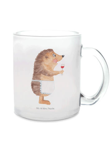 Mr. & Mrs. Panda Häferl Igel Wein ohne Spruch in Transparent