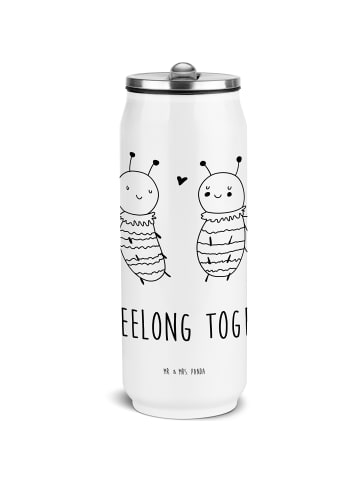 Mr. & Mrs. Panda Trinkflasche Edelstahl Biene Verliebt mit Spruch in Weiß