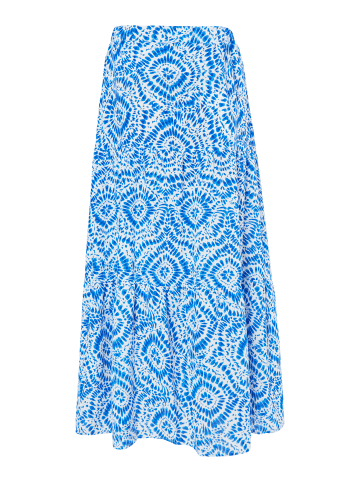 IZIA Damen Maxirock Mit Print in Blau