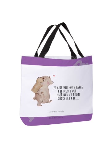 Mr. & Mrs. Panda Reisetasche Papa Bär mit Spruch in Weiß