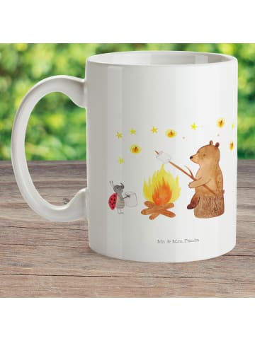 Mr. & Mrs. Panda Kaffeetasse Bär & Marienkäfer Lagerfeuer ohne S... in Weiß