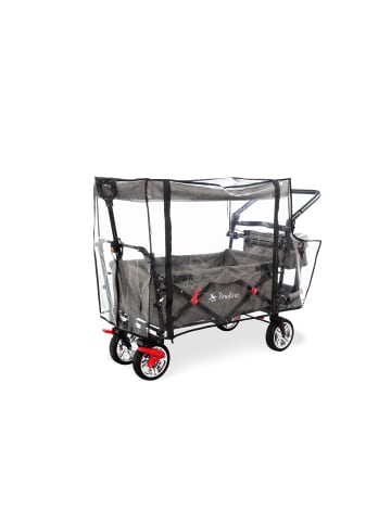 Pinolino Klappbollerwagen AddPlus mit Bremse, inkl. Regenschutz in Grau, 120 x 56 x …