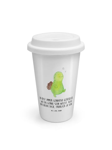 Mr. & Mrs. Panda Kaffeebecher Schildkröte Pfeifen mit Spruch in Weiß
