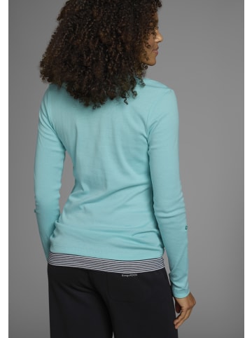 Kangaroos 2-in-1-Shirt in türkis-schwarz-weiß