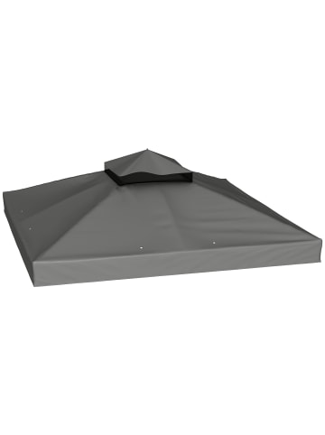 Outsunny Pavillon Ersatzdach 300L x 300B cm Dunkelgrau