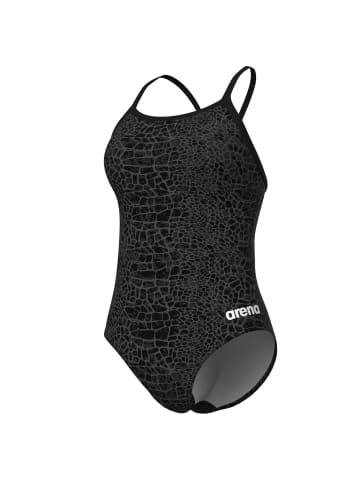 Arena Snakeskin Lightdrop-Back Schwimmanzug chlorbeständig in Schwarz