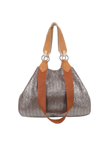 Fritzi aus Preußen Limited Painted Straw Schultertasche 43 cm in nut