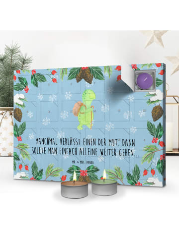 Mr. & Mrs. Panda Kerzen Adventskalender Schildkröte Wanderer mit... in Eisblau