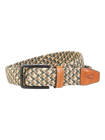 Camel Active Gürtel mit Flechtmuster in Beige-Grün