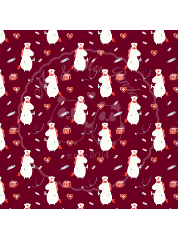 Mr. & Mrs. Panda Holztablett Einhorn Krankenschwester ohne Spruch in Rot