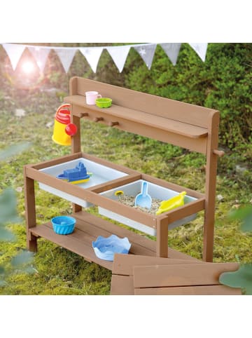 roba Matschküche Fun Outdoor+ aus Holz – wetterfeste Spielküche für draußen