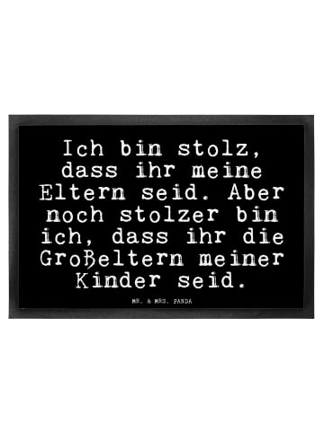 Mr. & Mrs. Panda Fußmatte außen Ich bin stolz, dass... mit Spruch in Schwarz