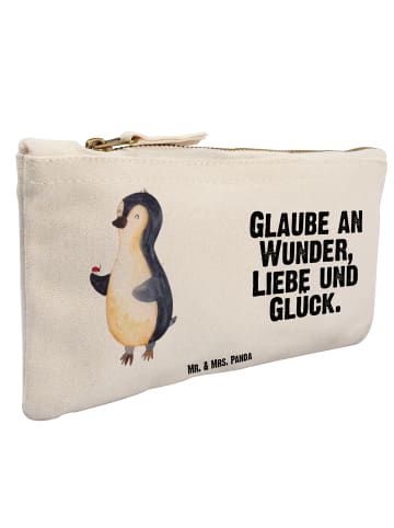 Mr. & Mrs. Panda Schminktasche Pinguin Marienkäfer mit Spruch in Weiß