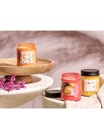 Beliani 3er-Set Kerze FRUITY BLOOM in Gelb/Orange/Rot