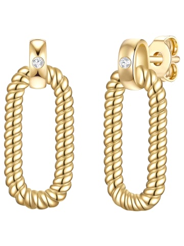 Lulu & Jane Ohrringe aus Sterling Silber Diamant in gelbgold