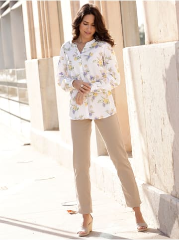 Sieh an! Langarm-Bluse in champagner-flieder-bedruckt