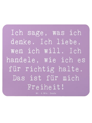 Mr. & Mrs. Panda Mousepad Spruch Freiheit Leben mit Spruch in Lavendeltraum