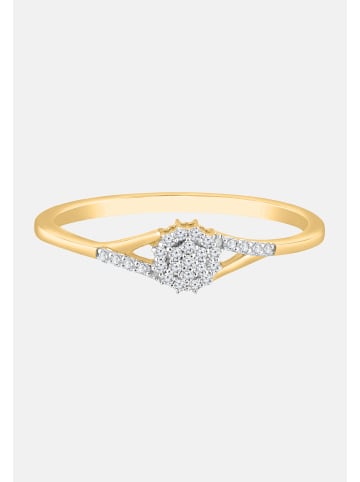 Diamant Exquis Ring aus 375 Gelbgold mit Diamant