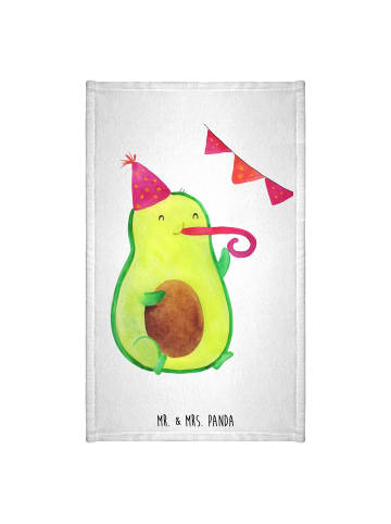 Mr. & Mrs. Panda Gästehandtuch Avocado Geburtstag ohne Spruch in Weiß