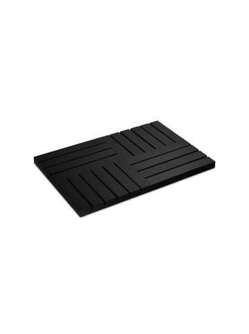relaxdays Bambus Badematte in Schwarz - 61 x 40 cm