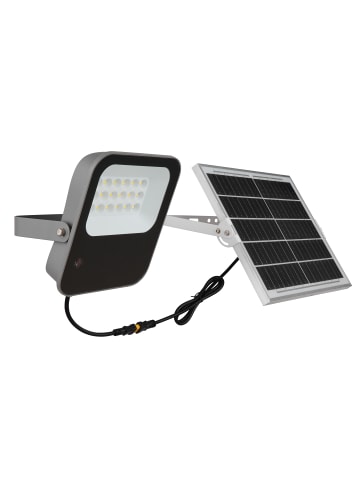 Globo lighting Solarleuchte "SOLARLEUCHTE ALUMINIUM DRUCKGUSS GRAU, 1XLED" in gray