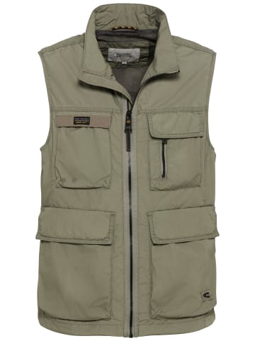 Camel Active Multipocket Weste mit Stehkragen in Khaki