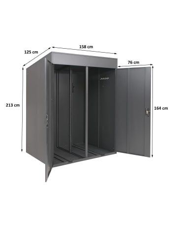 MCW 2er-Fahrradgarage H66b, Anthrazit