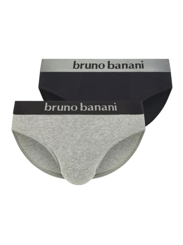 Bruno Banani Sportslip / Unterhose Flowing in Schwarz / Grau Melange